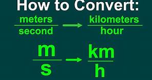Converting m/s to km/h [EASY]