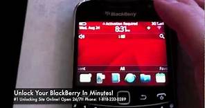 How to Unlock BlackBerry Bold 9930 (9900) for all Gsm Carriers using an Unlock Code
