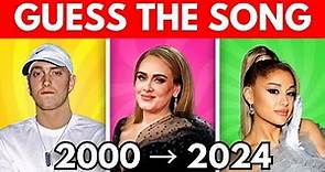 Guess the Song 🎤🎶 | Most Popular Songs 2000-2024 | Music Quiz