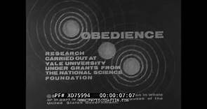 "OBEDIENCE" 1962 STANLEY MILGRAM EXPERIMENT DOCUMENTARY YALE UNIVERSITY XD75994