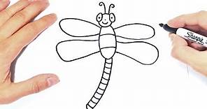 Cómo dibujar una Libelula Paso a Paso | Dibujos de Insectos