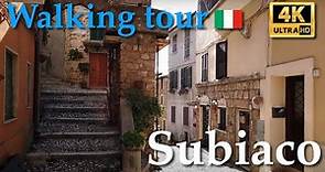 Subiaco (Lazio), Italy【Walking Tour】History in Subtitles - 4K