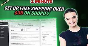How to set up free shipping over $35 on shopify 2024 (Quick & Easy)