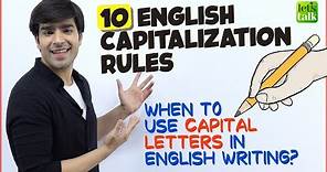 10 Rules Of Capitalisation | When To Use Capital Letters In English Writing | English Grammar Lesson