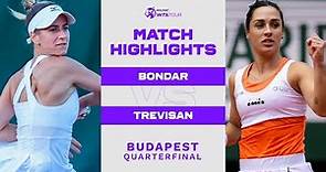 Anna Bondar vs. Martina Trevisan | 2022 Budapest Quarterfinal | WTA Match Highlights