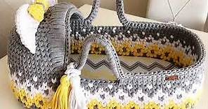 Trendy New crochet Moses Baby bassinet craddle