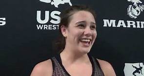 Sydney Perry (IL), 2022 Junior Nationals freestyle champion at 144 pounds