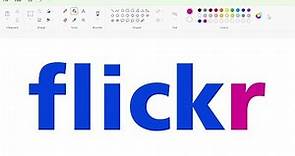 How to draw the Flickr logo using MS Paint | How to draw on your computer