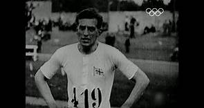 Harold Abrahams leans into Olympic gold - Men's 100m - Athletics - Paris 1924 Olympic Games