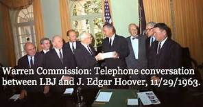 LBJ and J. Edgar Hoover, 11/29/63. 1:40P.