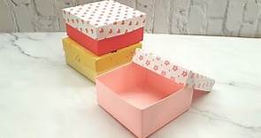 diy禮物盒 | 摺紙 | 有蓋紙盒 |愉樂生活| diy |Origami Paper Box | Gift Box |ギフト用の箱|