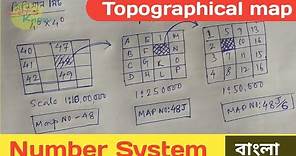 Topographical map numbering system