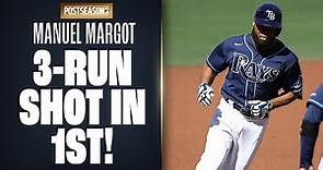 Rays' Manuel Margot smashes 3-run homer after 1st inning is extended because of error! (ALCS Game 2)