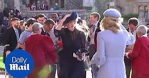 Prince Harry's ex Chelsy Davy arrives at royal wedding