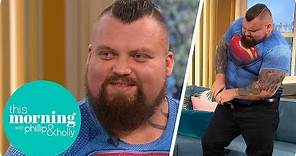 Strongman Eddie Hall Stuns Holly and Phillip by FOLDING Up a Frying Pan | This Morning