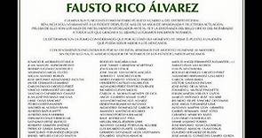 Testimonios Notariales | Fausto Rico Álvarez (vida y obra)