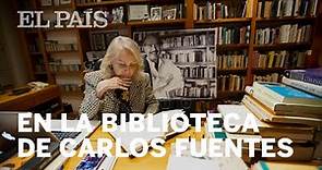 MÉXICO| Silvia Lemus en la biblioteca de #CARLOSFUENTES