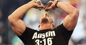 Stone Cold Steve Austin drinks real beers in the ring, sometimes gets drunk off them, once sunk 115