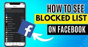 How to see Block List on Facebook | how to see blocked people | how to unblock Someone on Facebook|