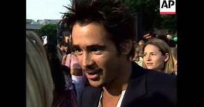 Colin Farrell swearing during interview. kisses reporter