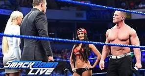 John Cena and Nikki Bella storm onto "Miz TV": SmackDown LIVE, March 28, 2017