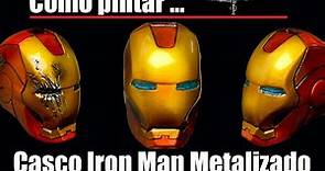 Como pintar casco de Iron Man metalizado// impresion 3D resina// Tutorial en español