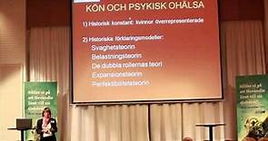 Karin Johannisson del 3 Diagnosernas makt - hur påverkar de kvinnor och män?