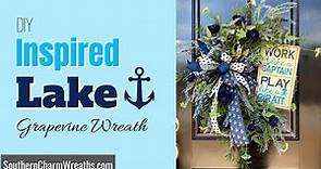 DIY Lake Themed Wreath for Front Door