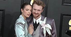 Finneas O'Connell poses with girlfriend Claudia at the Grammys