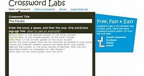 Crossword Labs: How to create a crossword puzzle.