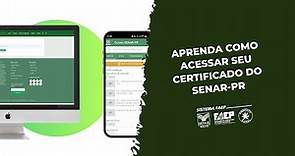 Aprenda como acessar seu certificado do SENAR-PR