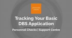 How to track a Basic DBS Check