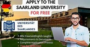 SAARLAND UNIVERSITY FULL APPLICATION PROCESS | Zero Tuition fee | Informatics Campus | Vikas Berad