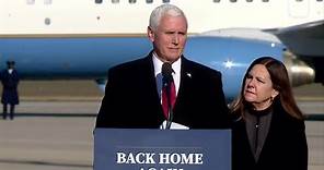 Full video: Former VP Mike Pence and former Second Lady Karen Pence return home to Indiana
