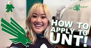 How to apply to UNT!