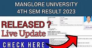 Mangalore University 4th Sem Result 2023 |How To Check Mangalore University 4th Sem 2023 Result
