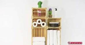 Cómo crear un mueble de baño con cajas de madera DIY - BAUHAUS