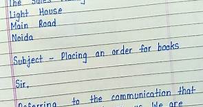 How to write placing order letter in english || Placing an order letter format