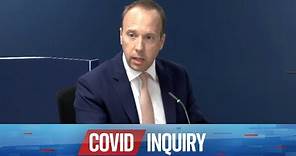 UK COVID Inquiry | Matt Hancock gives evidence | Thursday 30th November