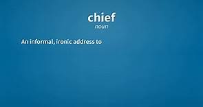 Chief | Meaning of chief