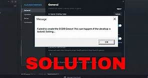 Failed to Create d3d9 Device in Steam Fix [Solution]