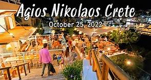Agios Nikolaos, Crete, walking tour 4k, Greece 2022