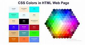 CSS Colors in HTML Web Design - Color Names, Hex Values, RGB, HSL, Color Gradients