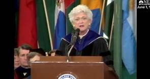 Barbara Bush Delivers Wellesley College Commencement Speech NBC News