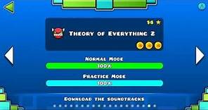 "Geometry dash" level 18 - Theory of Everything 2 (100%)