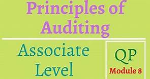 New QP Module 8: Principles of Auditing [Associate Level]Exam Q&A analysis HKICPA會計考試部分題目分析 簡要說明考試大綱