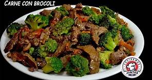 Como hacer carne con brocoli. Comida China