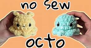 Easy No-Sew Octopus! Amigurumi Crochet For Beginners! (almost no-sew dumbo octo plushie keychain)