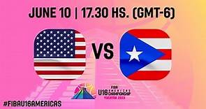 SEMI-FINALS: USA v Puerto Rico | Full Basketball Game | FIBA U16 Americas Championship 2023