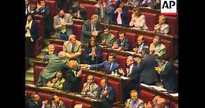 Italy - Parliament's No Confidence In Dini Debate